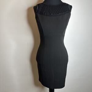Vintage Jump Apparel Little Black Dress LBD Lace High Neck Sz 1/2 Juniors